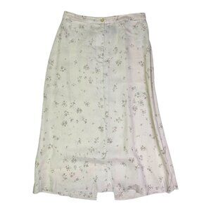 Liz Claiborne Liz Sport Size 8P Beige Floral Skirt Linen